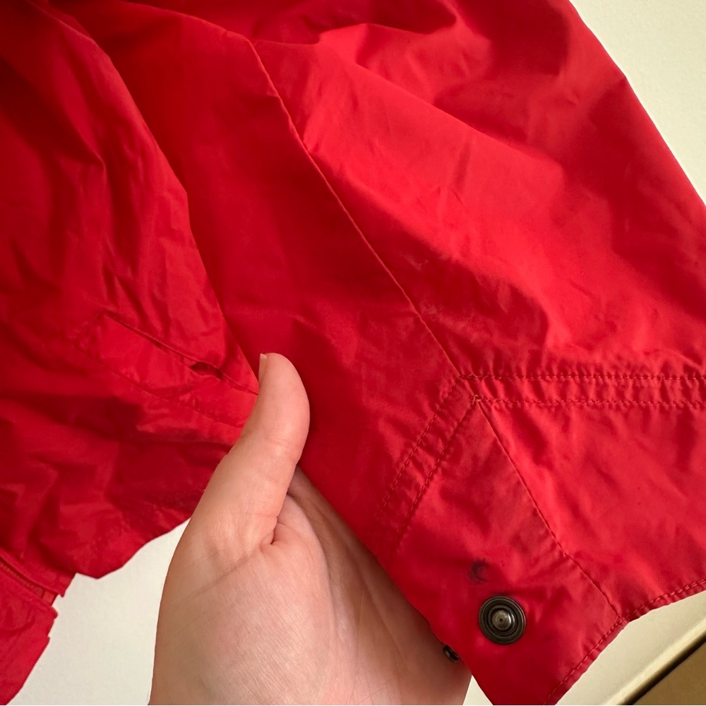 Vintage Carhartt Raincoat Jacket Red Grey Hiking Outdoors Windbreaker Large - Picture 7 of 14